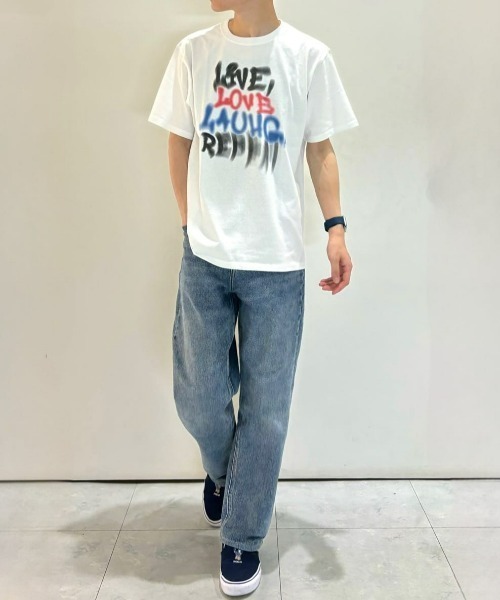 Right-on(ライトオン)の「Other(ソノタ)【メンズ】ぼかしプリントTシャツ(Tシャツ/カットソー・メンズ・ブルー/ブラック/ホワイト・M/L/XL)」の17枚目の写真