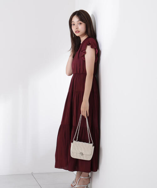 セール】リボン付きギャザーワンピース / 1215240704