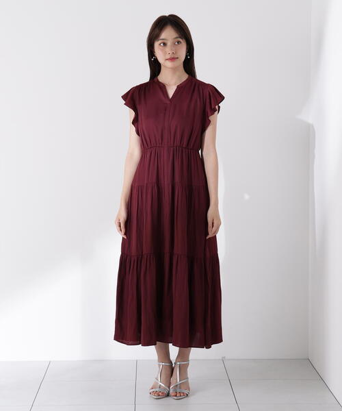 セール】リボン付きギャザーワンピース / 1215240704