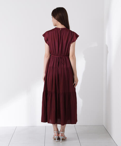 PROPORTION BODY DRESSING(プロポーションボディドレッシング)の「リボン付きギャザーワンピース / 1215240704(ワンピース・レディース・ブラウン系その他/ダークグレー/ボルドー・MEDIUM/P/S)」の5枚目の写真