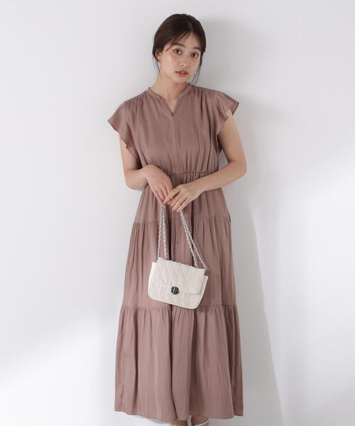 セール】リボン付きギャザーワンピース / 1215240704