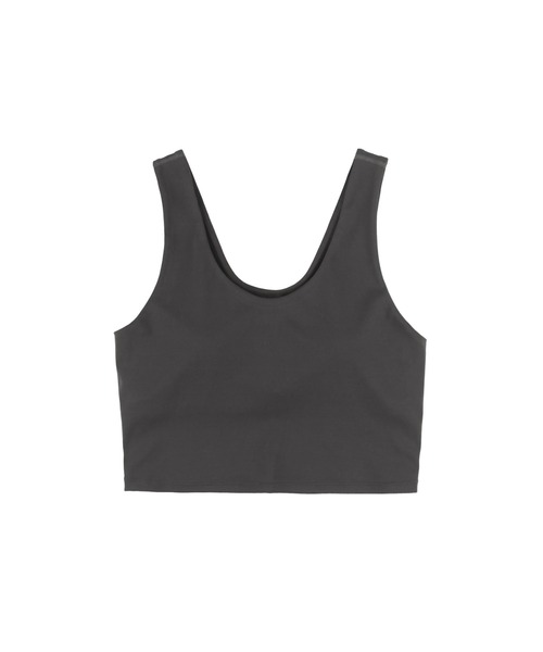 ALEXIA STAM(アリシアスタン)の「Wellness Padded Cropped Tank Top /UVカットパッドinタンク(タンクトップ・レディース・チャコールグレー/ブラウン・S/M/L)」の9枚目の写真