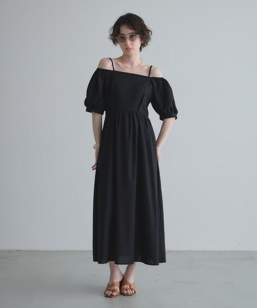 セール】【ZOZO限定】2WAYオフショルリネン混ワンピース（ワンピース