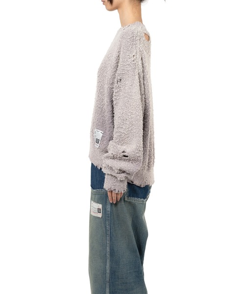 Maison MIHARA YASUHIRO（メゾンミハラヤスヒロ）の「Sun Faded Like Knit Sweater（ニット/セーター・レディース・グレー/ブラック・FREE）」の12枚目の写真