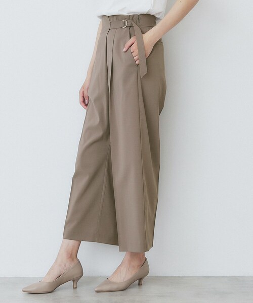 index（インデックス）の「ラップストレートパンツ【接触冷感/抗ピル/洗濯機洗い可/イージーアイロン】（その他パンツ・レディース・ダークグレー/ブラック/ブラウン系その他・36/40/38）」の13枚目の写真