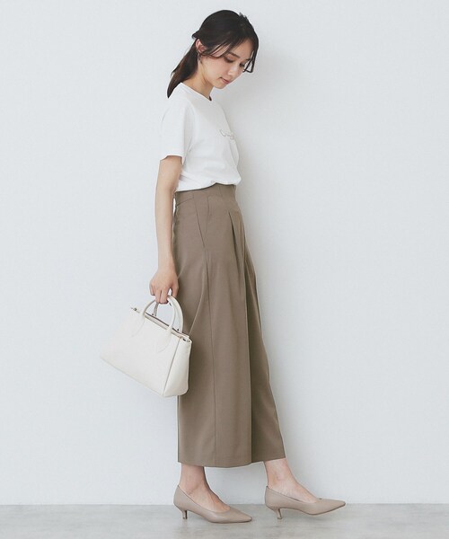 index（インデックス）の「ラップストレートパンツ【接触冷感/抗ピル/洗濯機洗い可/イージーアイロン】（その他パンツ・レディース・ダークグレー/ブラック/ブラウン系その他・36/40/38）」の11枚目の写真