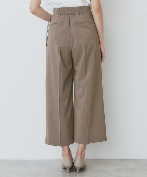 index（インデックス）の「ラップストレートパンツ【接触冷感/抗ピル/洗濯機洗い可/イージーアイロン】（その他パンツ・レディース・ダークグレー/ブラック/ブラウン系その他・36/40/38）」の7枚目の写真