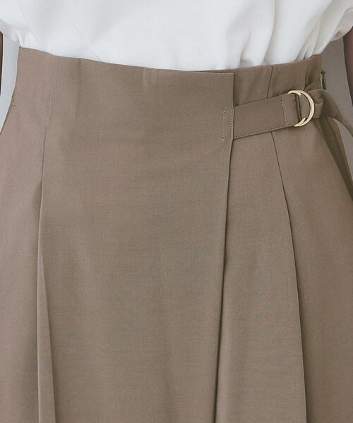 index（インデックス）の「ラップストレートパンツ【接触冷感/抗ピル/洗濯機洗い可/イージーアイロン】（その他パンツ・レディース・ダークグレー/ブラック/ブラウン系その他・36/40/38）」の6枚目の写真