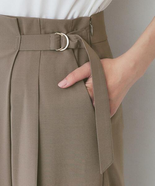 index（インデックス）の「ラップストレートパンツ【接触冷感/抗ピル/洗濯機洗い可/イージーアイロン】（その他パンツ・レディース・ダークグレー/ブラック/ブラウン系その他・36/40/38）」の4枚目の写真