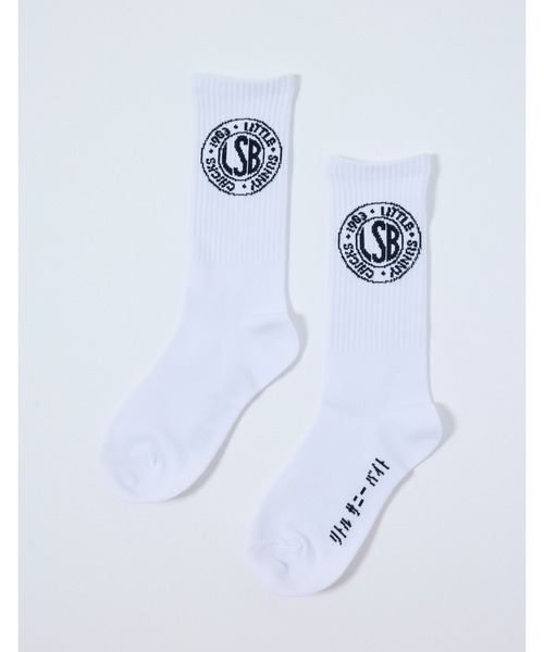 Little sunny bite（リトルサニーバイト）の「『little sunny bite』LSB logo socks（ソックス/靴下・レディース・ホワイト/ブラック/ピンク/ブルー・FREE）」の2枚目の写真