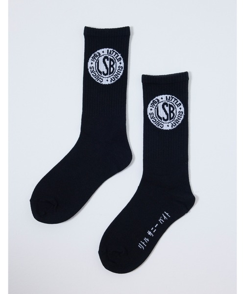 Little sunny bite（リトルサニーバイト）の「『little sunny bite』LSB logo socks（ソックス/靴下・レディース・ホワイト/ブラック/ピンク/ブルー・FREE）」の3枚目の写真
