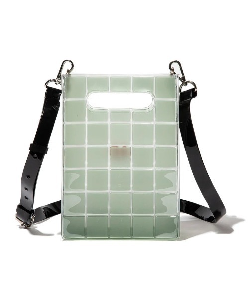 NaNa-NaNa(ナナナナ)の「nana-nana Block Check TPU A5(ナナナナ ブロックチェック TPU A5)(ハンドバッグ・レディース・ライトピンク/グリーン系1・ONE SIZE)」の3枚目の写真