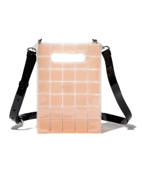 NaNa-NaNa(ナナナナ)の「nana-nana Block Check TPU A5(ナナナナ ブロックチェック TPU A5)(ハンドバッグ・レディース・ライトピンク/グリーン系1・ONE SIZE)」の7枚目の写真