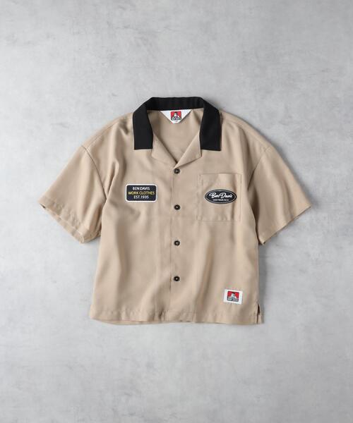 Right-on(ライトオン)の「BEN DAVIS(ベンデイビス)【キッズ】ボーリングシャツ(シャツ/ブラウス・キッズ・ベージュ/ブラック・130/150/160/140)」の9枚目の写真