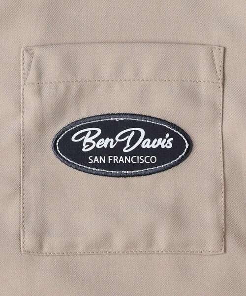 Right-on(ライトオン)の「BEN DAVIS(ベンデイビス)【キッズ】ボーリングシャツ(シャツ/ブラウス・キッズ・ベージュ/ブラック・130/150/160/140)」の8枚目の写真