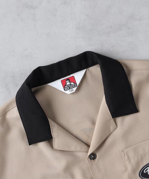 Right-on(ライトオン)の「BEN DAVIS(ベンデイビス)【キッズ】ボーリングシャツ(シャツ/ブラウス・キッズ・ベージュ/ブラック・130/150/160/140)」の5枚目の写真