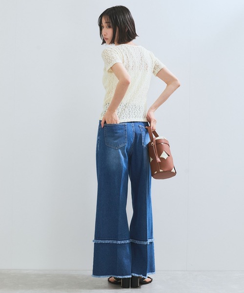 VIS(ビス)の「【WEB/一部店舗限定】胸ギャザーレースプルオーバー(Tシャツ/カットソー・レディース・ブラック/キナリ・FREE)」の18枚目の写真