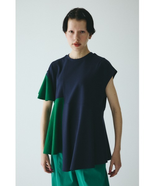 HeRIN.CYE Cropped ponte tops Tシャツ　カットソー Cropped ponte tops クロップドポンチトップス（Tシャツ