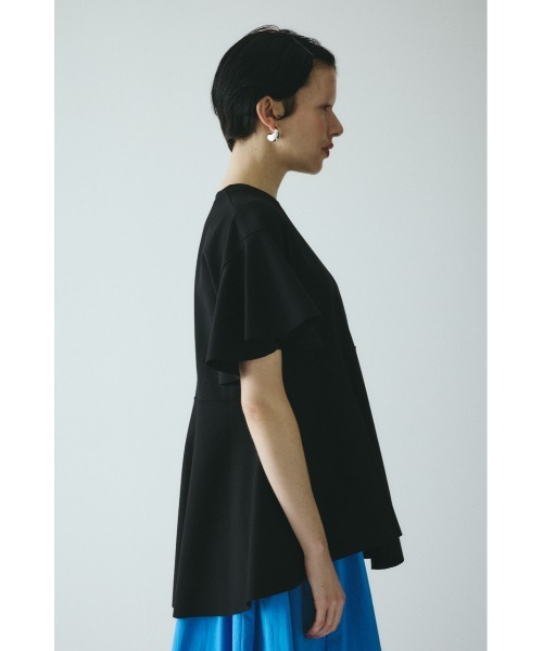 未使用HERIN.CYE Ponte ポンチバルーンスリーブ トップス 黒 セール】Ponte balloon sleeve tops ポンチバルーンスリーブ