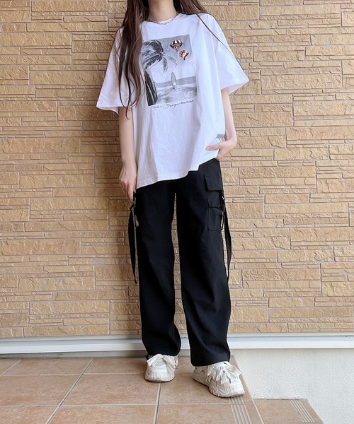 Nana(ナナ)の「フォト+刺繍Tシャツ(Tシャツ/カットソー・レディース・ホワイト系その他2/ホワイト/ホワイト系その他・FREE)」の6枚目の写真