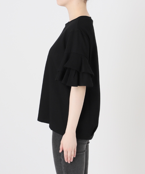 JOURNAL STANDARD relume(ジャーナルスタンダード レリューム)の「《WEB限定追加》天竺フリルTEE(Tシャツ/カットソー・レディース・ホワイト/ブラック・FREE)」の20枚目の写真