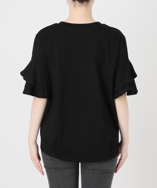 JOURNAL STANDARD relume(ジャーナルスタンダード レリューム)の「《WEB限定追加》天竺フリルTEE(Tシャツ/カットソー・レディース・ホワイト/ブラック・FREE)」の22枚目の写真
