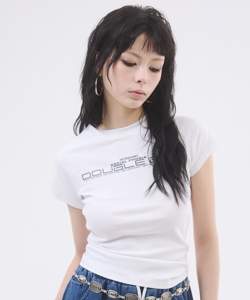 d.i.a.(ダイヤ)の「ロゴプリントピタTシャツ(Tシャツ/カットソー・レディース・ホワイト/チャコールグレー/ブラック/グレー・FREE)」の20枚目の写真
