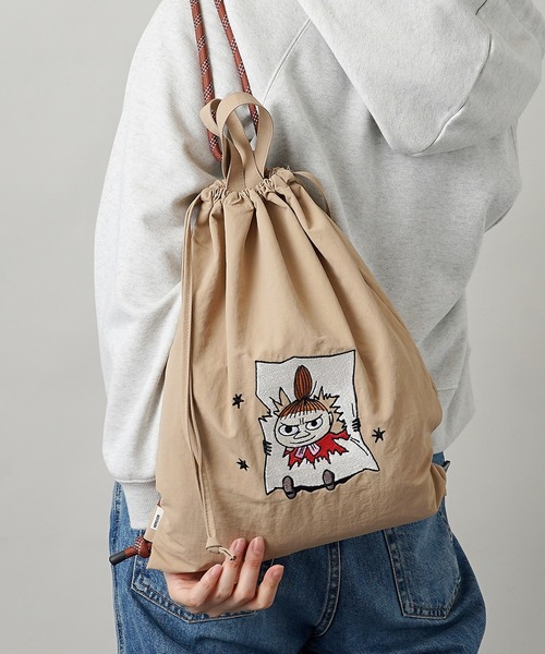 MOOMIN（ムーミン）の「【MOOMIN】(ムーミン) ナップザック トートバッグ RMPK-04（バックパック/リュック・レディース・ライトグレー/グリーン/レッド/ベージュ/ネイビー/グレー/カーキ/チャコール/ヘザーチャコール・ONE SIZE）」の5枚目の写真