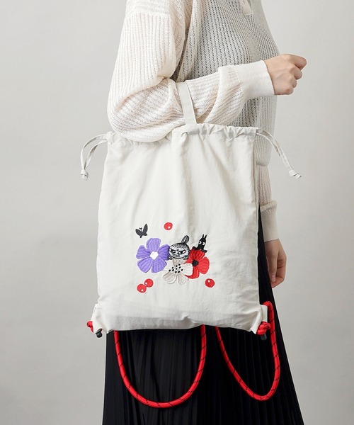 MOOMIN（ムーミン）の「【MOOMIN】(ムーミン) ナップザック トートバッグ RMPK-04（バックパック/リュック・レディース・ライトグレー/グリーン/レッド/ベージュ/ネイビー/グレー/カーキ/チャコール/ヘザーチャコール・ONE SIZE）」の19枚目の写真