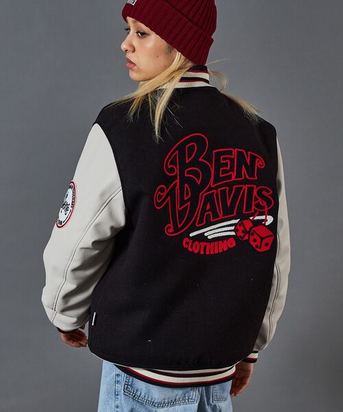 大輔アメガジ BEN DAVIS（ベンデイビス）】BD STADIUM JACKET / 刺繍 ワッペン