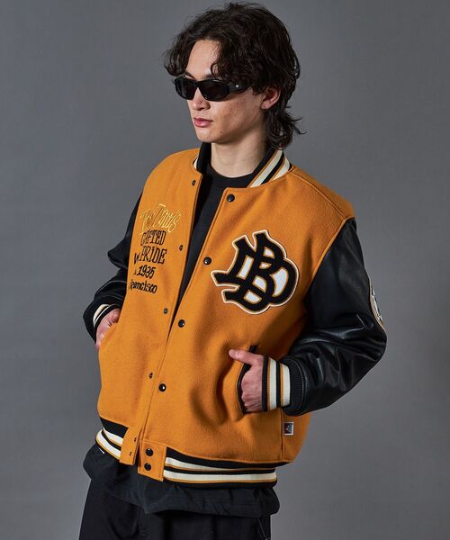 BEN DAVIS（ベンデイビス）】BD STADIUM JACKET / 刺繍 ワッペン