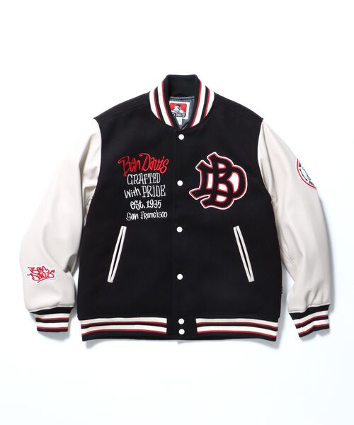 BEN DAVIS（ベンデイビス）の「【BEN DAVIS（ベンデイビス）】BD STADIUM JACKET / 刺繍 ワッペン OLD オーバーサイズ レトロ アメカジ スケーター 90年代（スタジャン・メンズ・ブラウン/オレンジ/ブラック・LARGE/MEDIUM/X-LARGE）」の21枚目の写真