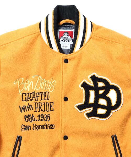 BEN DAVIS（ベンデイビス）】BD STADIUM JACKET / 刺繍 ワッペン OLD