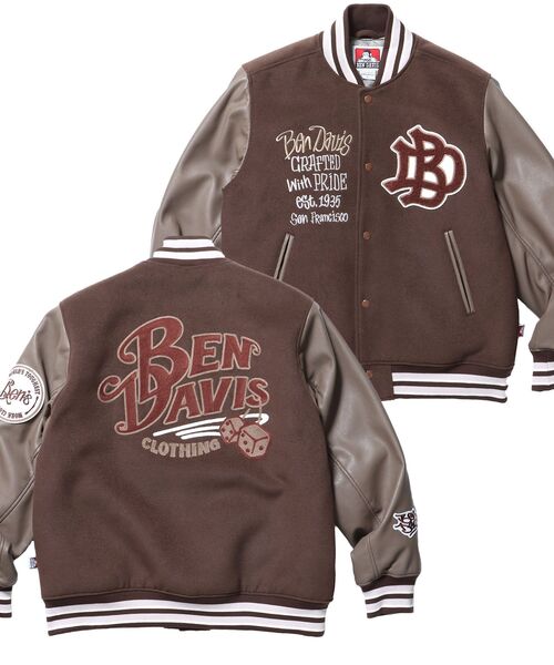 BEN DAVIS（ベンデイビス）】BD STADIUM JACKET / 刺繍 ワッペン OLD