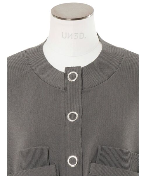 UN3D.（アンスリード）の「SHORT OVER CD / ショートオーバーカーデ（カーディガン/ボレロ・レディース・パープル/キャメル/グレー/ブラック/ブルー・FREE）」の14枚目の写真