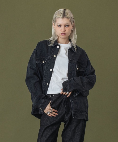 XLARGE ネイビー デニムジャケット Mサイズ ストリート DENIM JACKET（デニムジャケット）｜XLARGE（エクストララージ