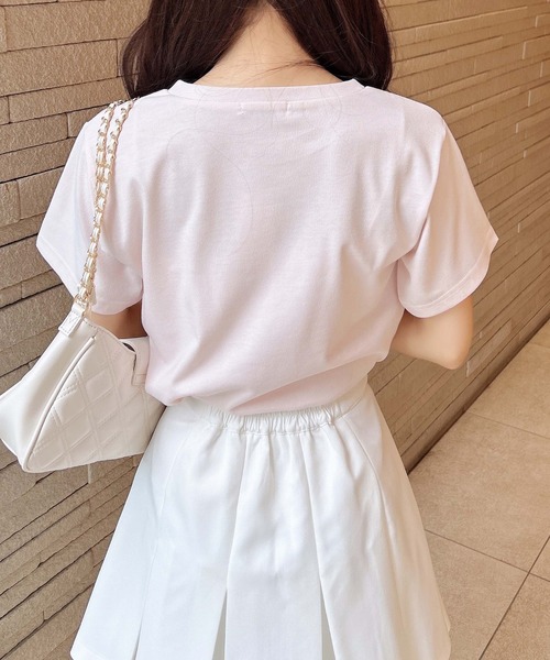 INGNI（イング）の「リボン付犬プリントTシャツ（Tシャツ/カットソー・レディース・ピンク系2/サックスブルー系/ホワイト系その他5・M）」の19枚目の写真