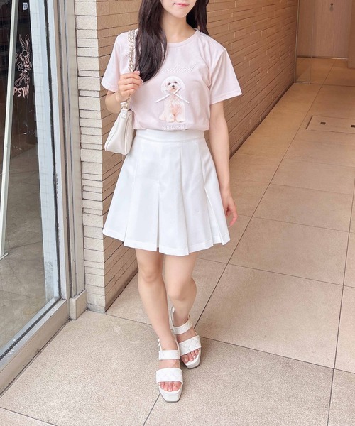 INGNI（イング）の「リボン付犬プリントTシャツ（Tシャツ/カットソー・レディース・ピンク系2/サックスブルー系/ホワイト系その他5・M）」の20枚目の写真