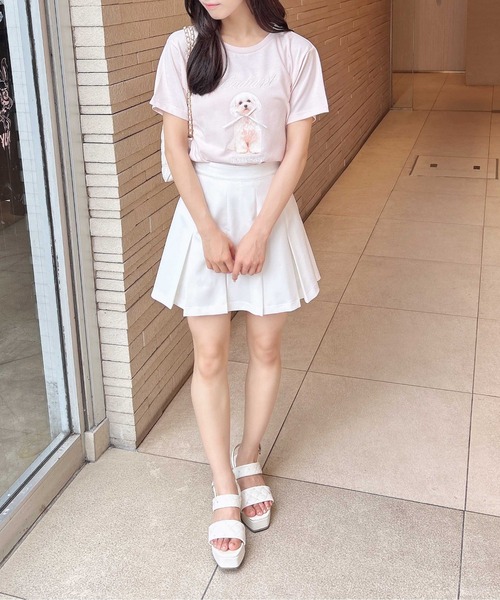INGNI（イング）の「リボン付犬プリントTシャツ（Tシャツ/カットソー・レディース・ピンク系2/サックスブルー系/ホワイト系その他5・M）」の21枚目の写真