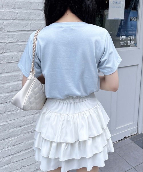 INGNI（イング）の「リボン付犬プリントTシャツ（Tシャツ/カットソー・レディース・ピンク系2/サックスブルー系/ホワイト系その他5・M）」の13枚目の写真