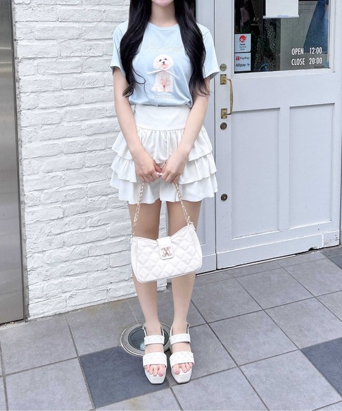 INGNI（イング）の「リボン付犬プリントTシャツ（Tシャツ/カットソー・レディース・ピンク系2/サックスブルー系/ホワイト系その他5・M）」の14枚目の写真