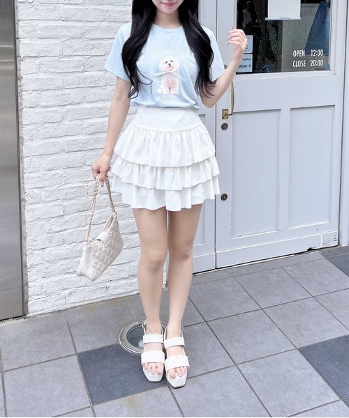 INGNI（イング）の「リボン付犬プリントTシャツ（Tシャツ/カットソー・レディース・ピンク系2/サックスブルー系/ホワイト系その他5・M）」の15枚目の写真