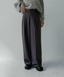 on:nue | 【on:nue】[5色展開/3サイズ展開] ダブルタックワイドカラースラックス(スラックス)