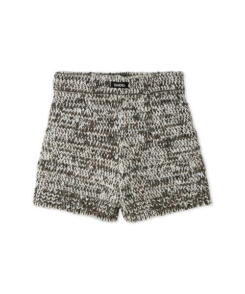 SNIDEL（スナイデル）の「ロービングニットショートパンツ（その他パンツ・レディース・キャメル/グレー/アイボリー・F）」の3枚目の写真