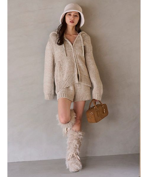 SNIDEL（スナイデル）の「ロービングニットショートパンツ（その他パンツ・レディース・キャメル/グレー/アイボリー・F）」の19枚目の写真