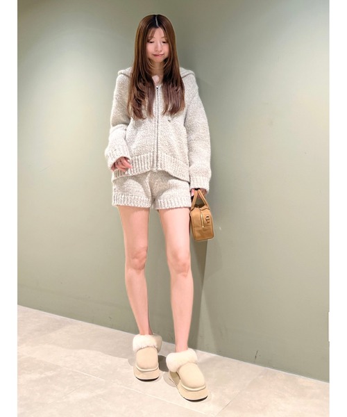 SNIDEL（スナイデル）の「ロービングニットショートパンツ（その他パンツ・レディース・キャメル/グレー/アイボリー・F）」の6枚目の写真