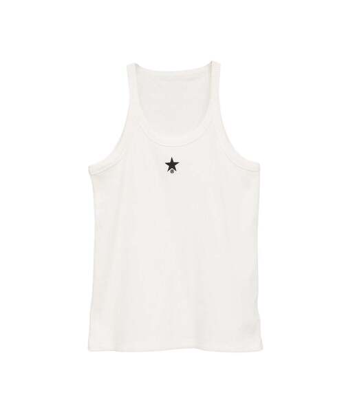 CONVERSE TOKYO（コンバーストウキョウ）の「STAR★ ONEPOINT RIB HALTER NECK TANK TOP（タンクトップ・レディース・ホワイト/ブルー/グレー/ブラック・FREE）」の2枚目の写真