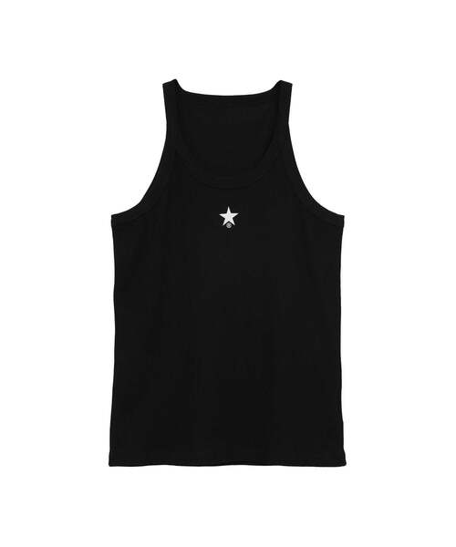 CONVERSE TOKYO(コンバーストウキョウ)の「STAR★ ONEPOINT RIB HALTER NECK TANK TOP(タンクトップ・レディース・ホワイト/ブルー/グレー/ブラック・FREE)」の3枚目の写真