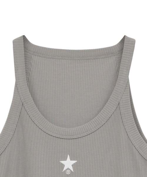 CONVERSE TOKYO(コンバーストウキョウ)の「STAR★ ONEPOINT RIB HALTER NECK TANK TOP(タンクトップ・レディース・ホワイト/ブルー/グレー/ブラック・FREE)」の12枚目の写真