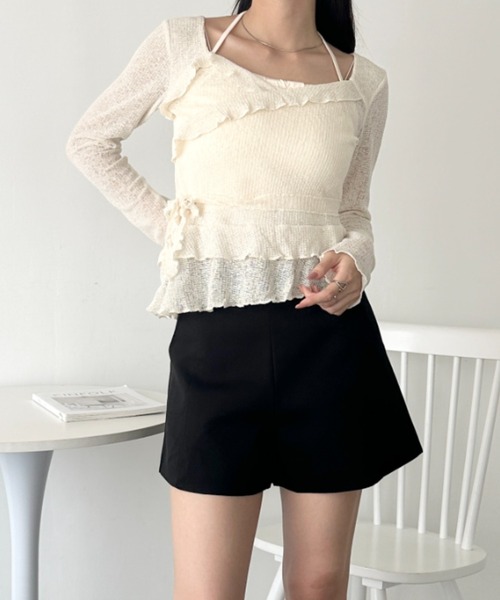 希少LIZLISAフリル付き　トップス半袖 ホルターネック LIZ LISA Official Online Store Girly Fashion｜ Tokyo Kawaii Life